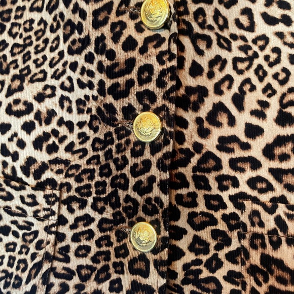 NWOT Never Worn Karen Kane Leopard Corduroy Blazer Petite Medium - Picture 7 of 15